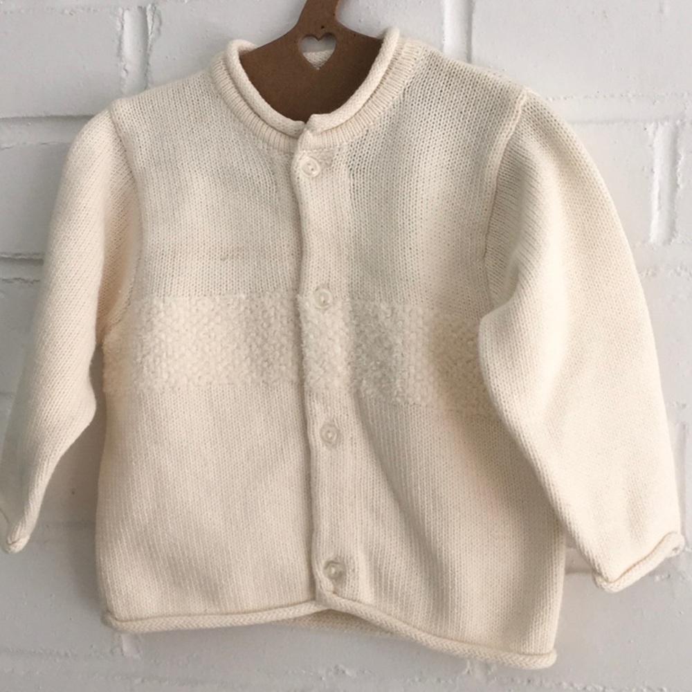 Baby Girl Classic Cream Cardigan ~ New With Tags Size 12 Months